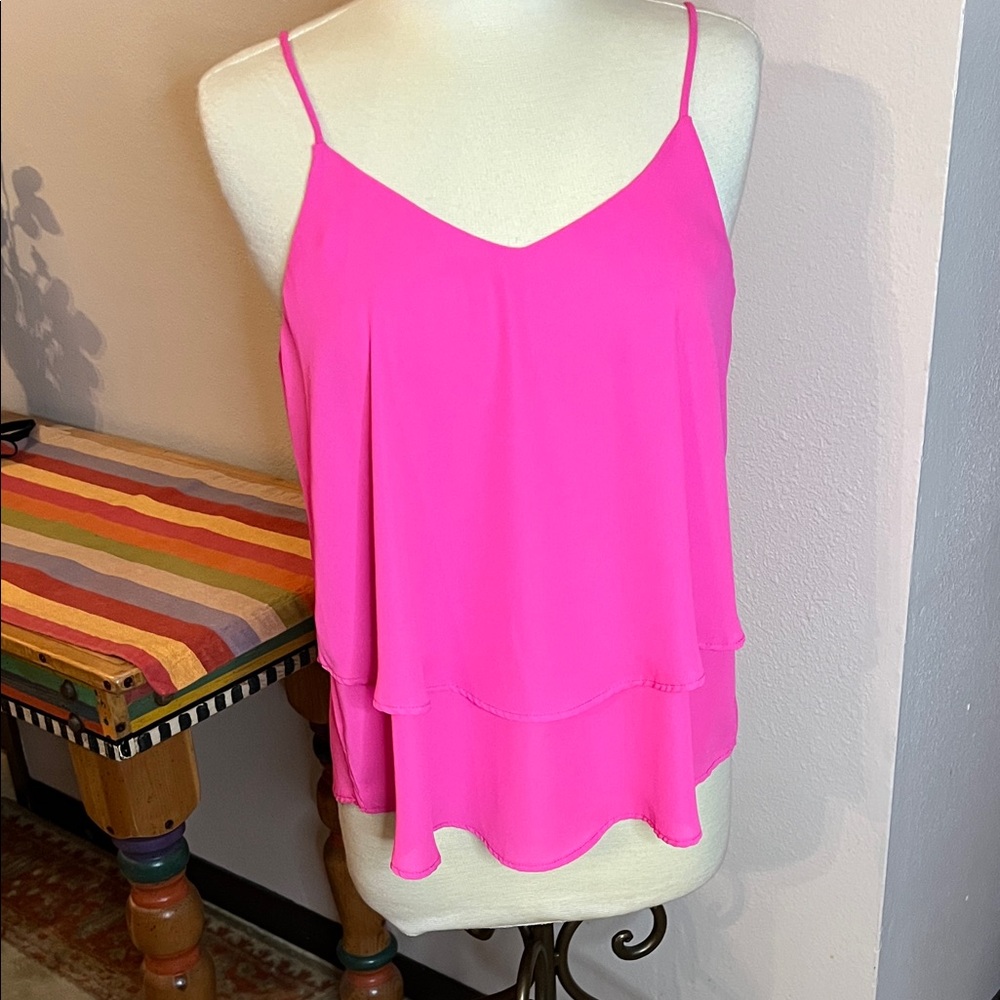 Annabella Vibrant Pink Layered Camisole